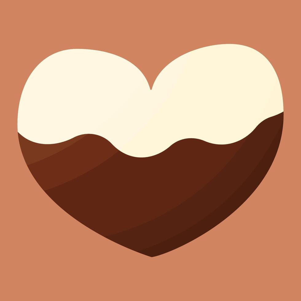 chocolate valentines day heart love sweet icon vector