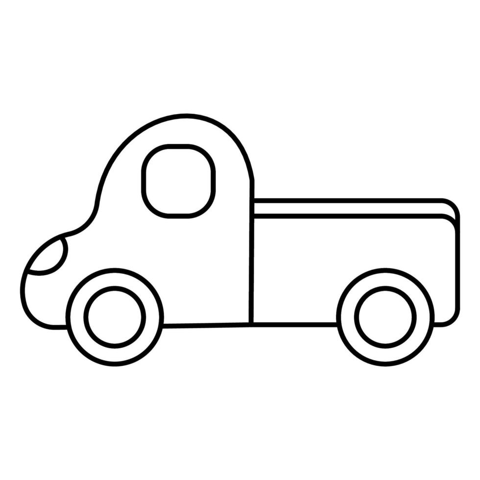 car truck toy childrens day icon element vector