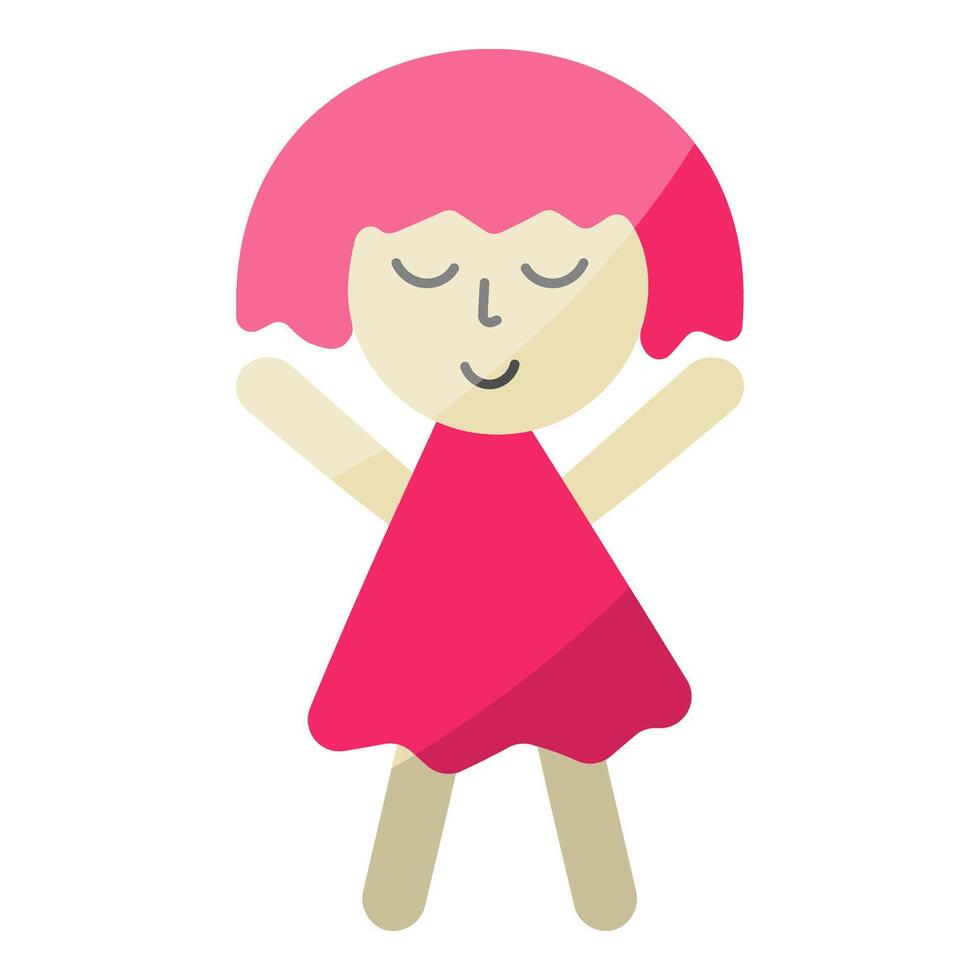 doll toy man childrens day icon element vector