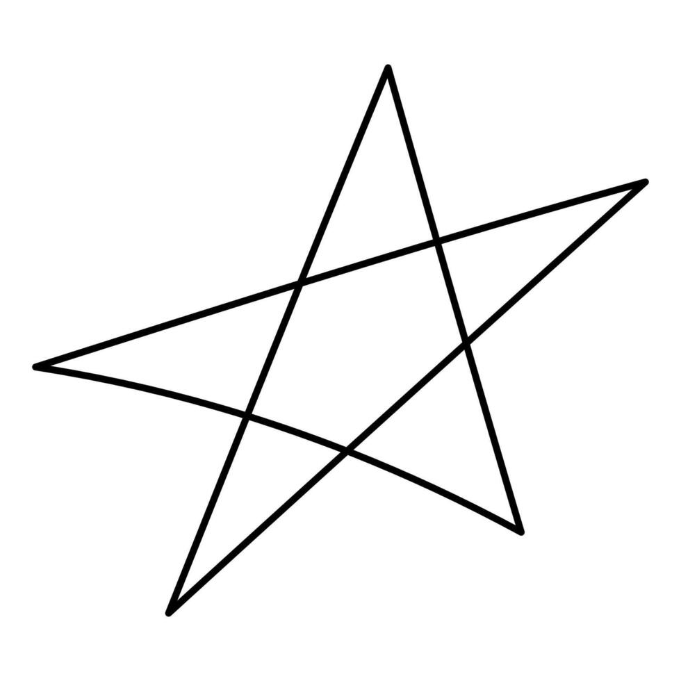 star symbol bright drawing simple icon doodle vector