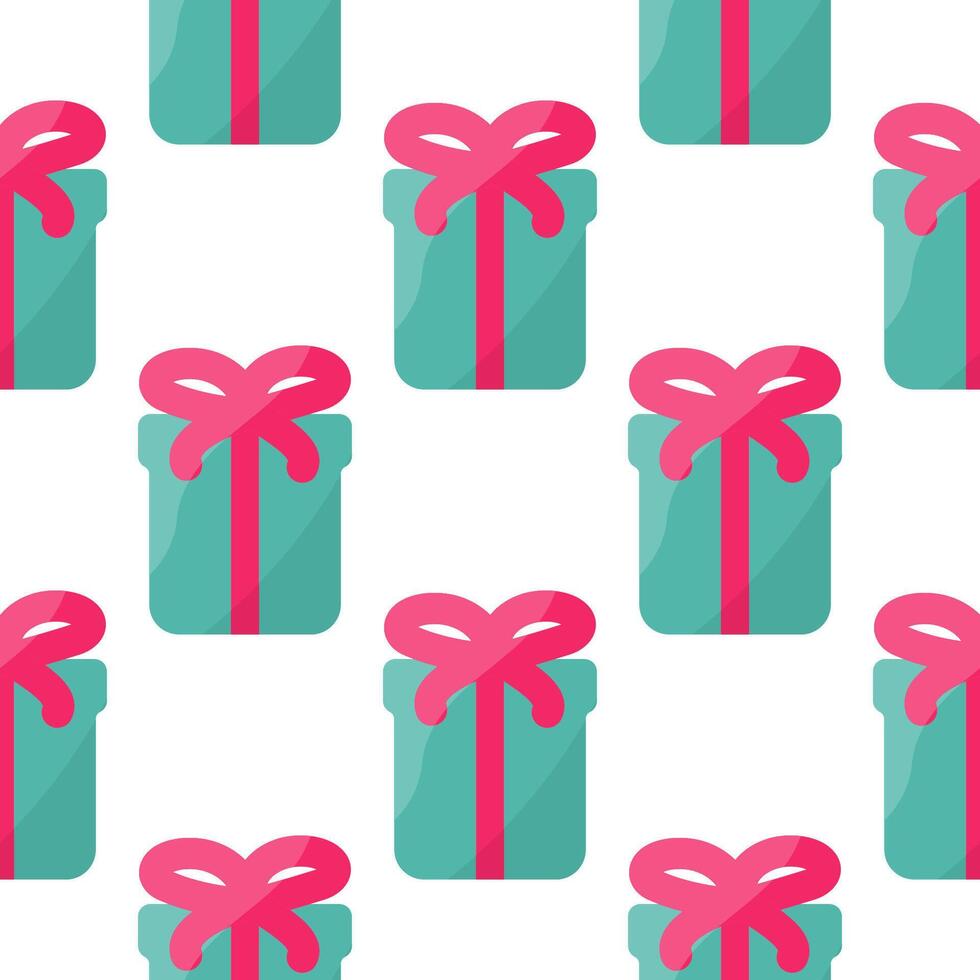 gift box bow colored holiday pattern textile vector