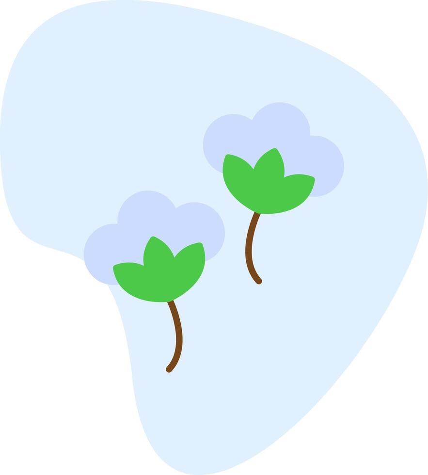 Cotton Flowers Vecto Icon vector