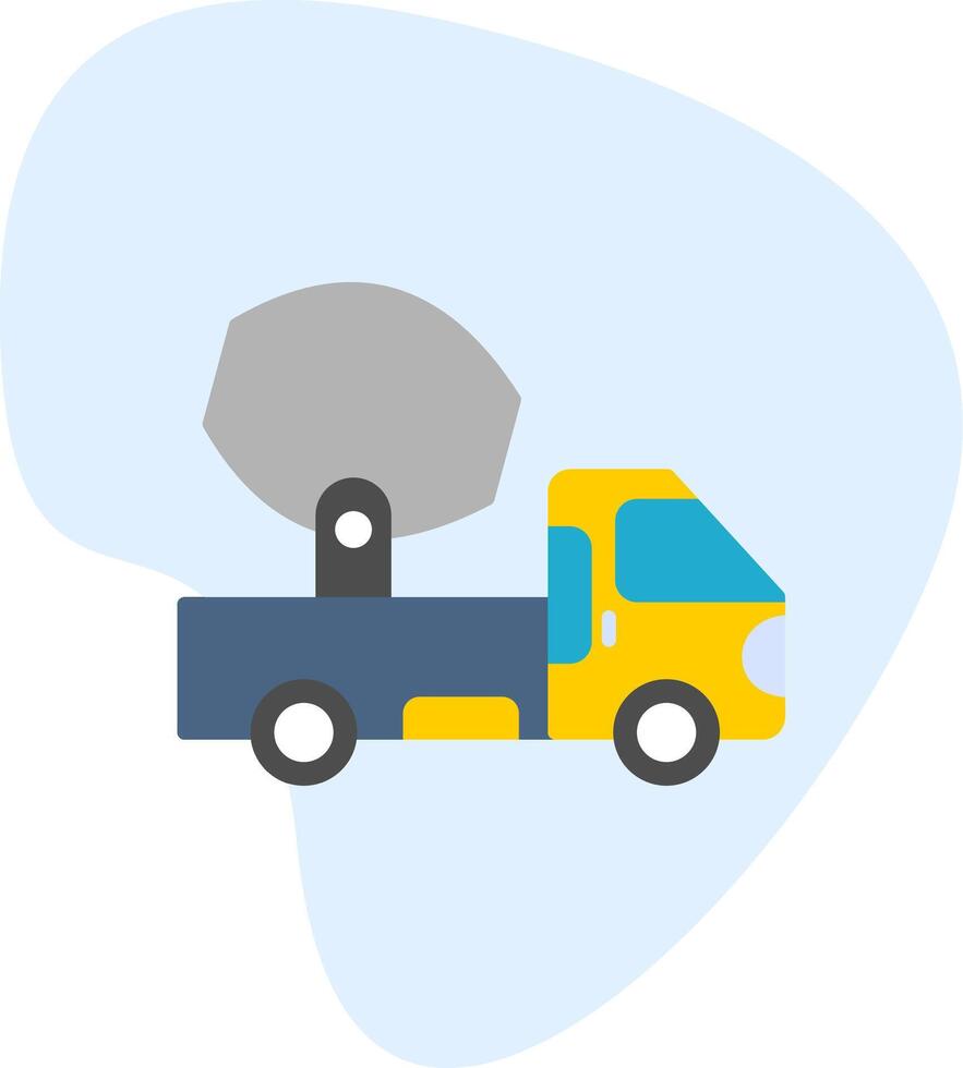 Cement Truck Vecto Icon vector