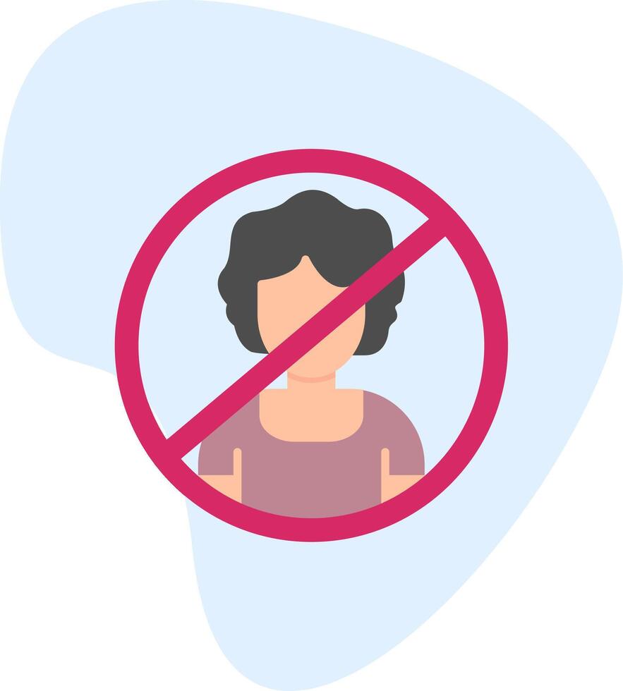 Person Not Allowed Vecto Icon vector