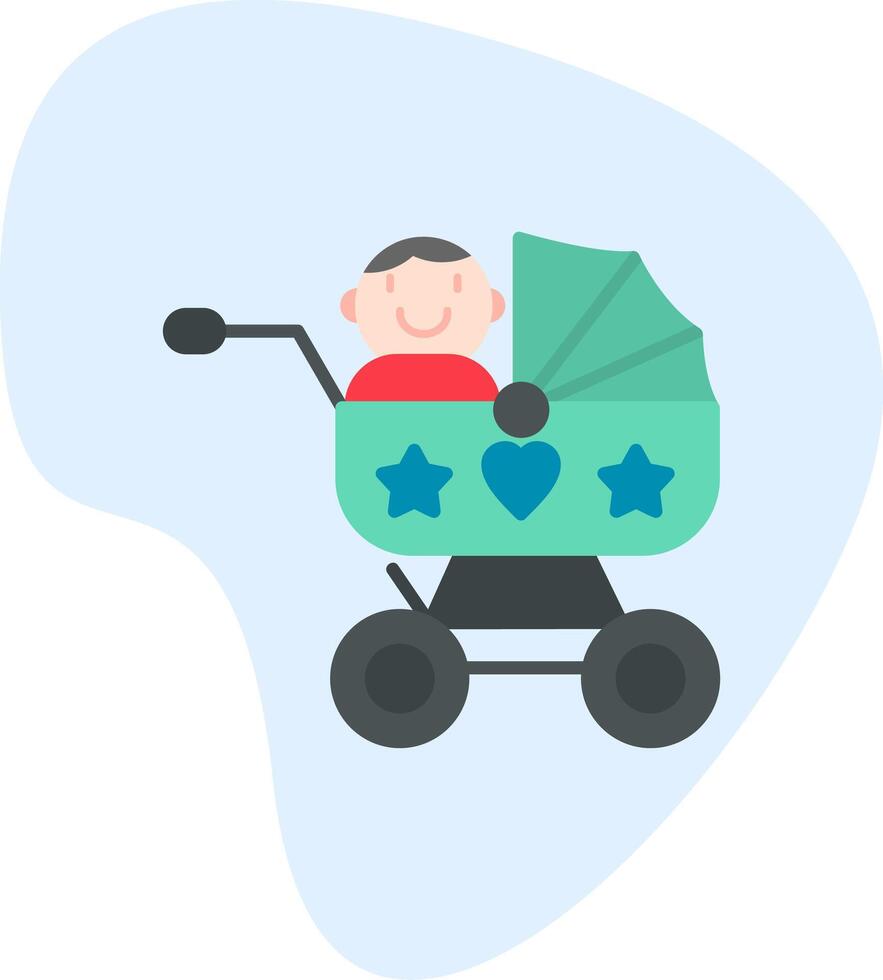 Baby Cart Vecto Icon vector