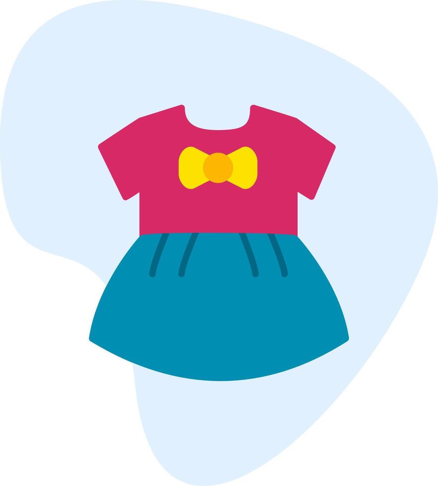 Baby Girls Dress Vecto Icon vector