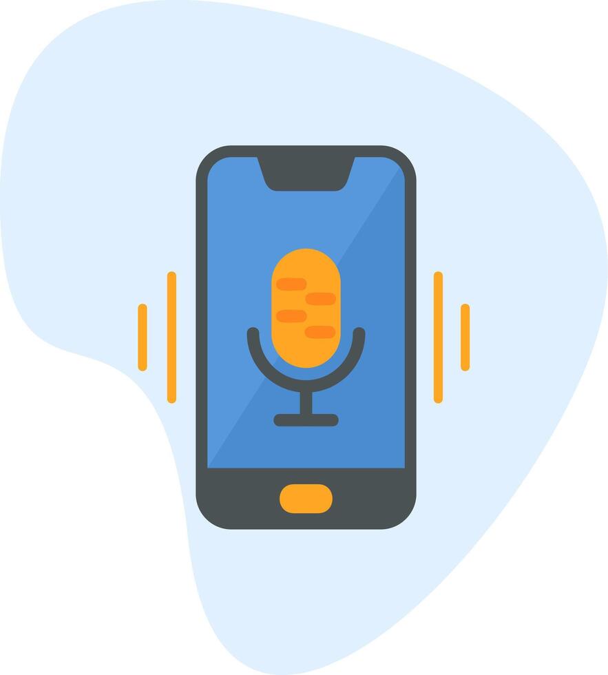 Mobile Voice Assistant Vecto Icon vector