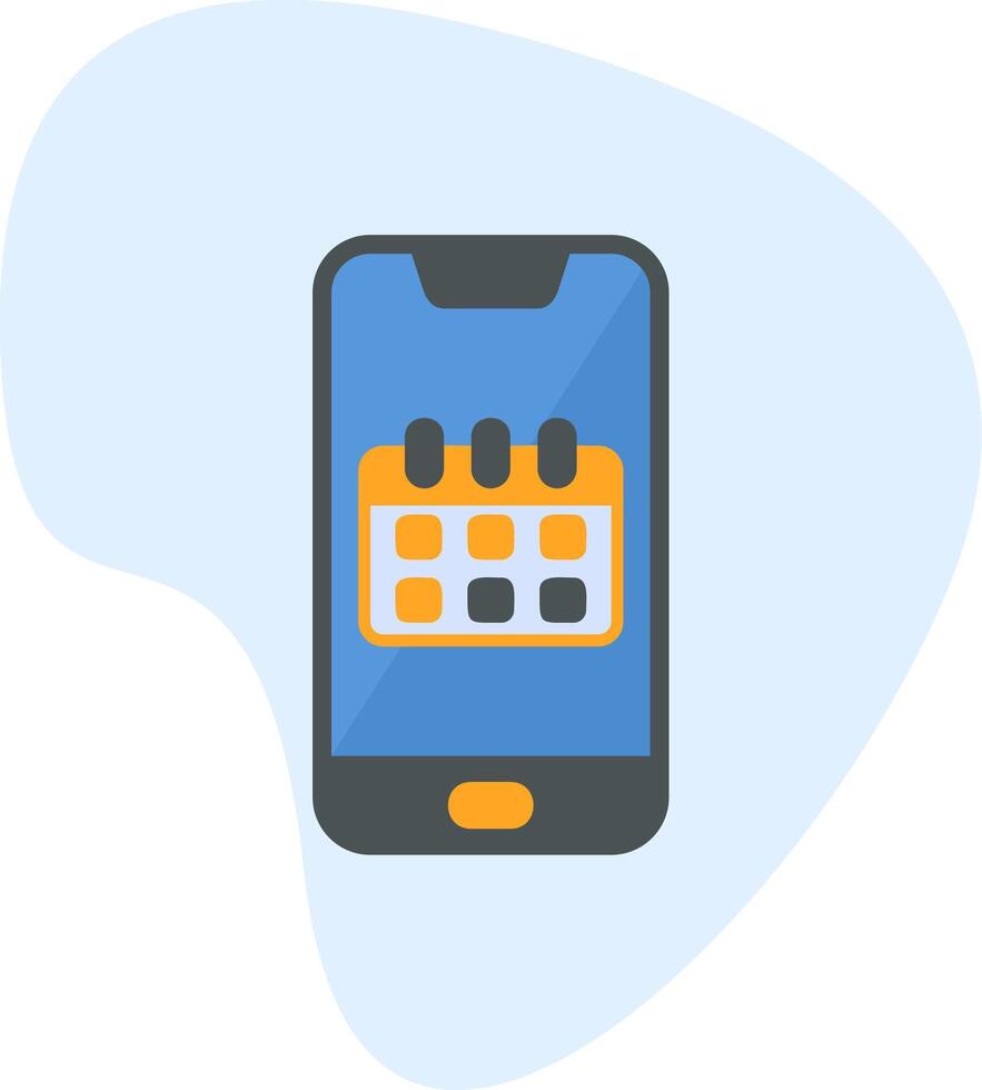 Smartphone Calendar Vecto Icon vector