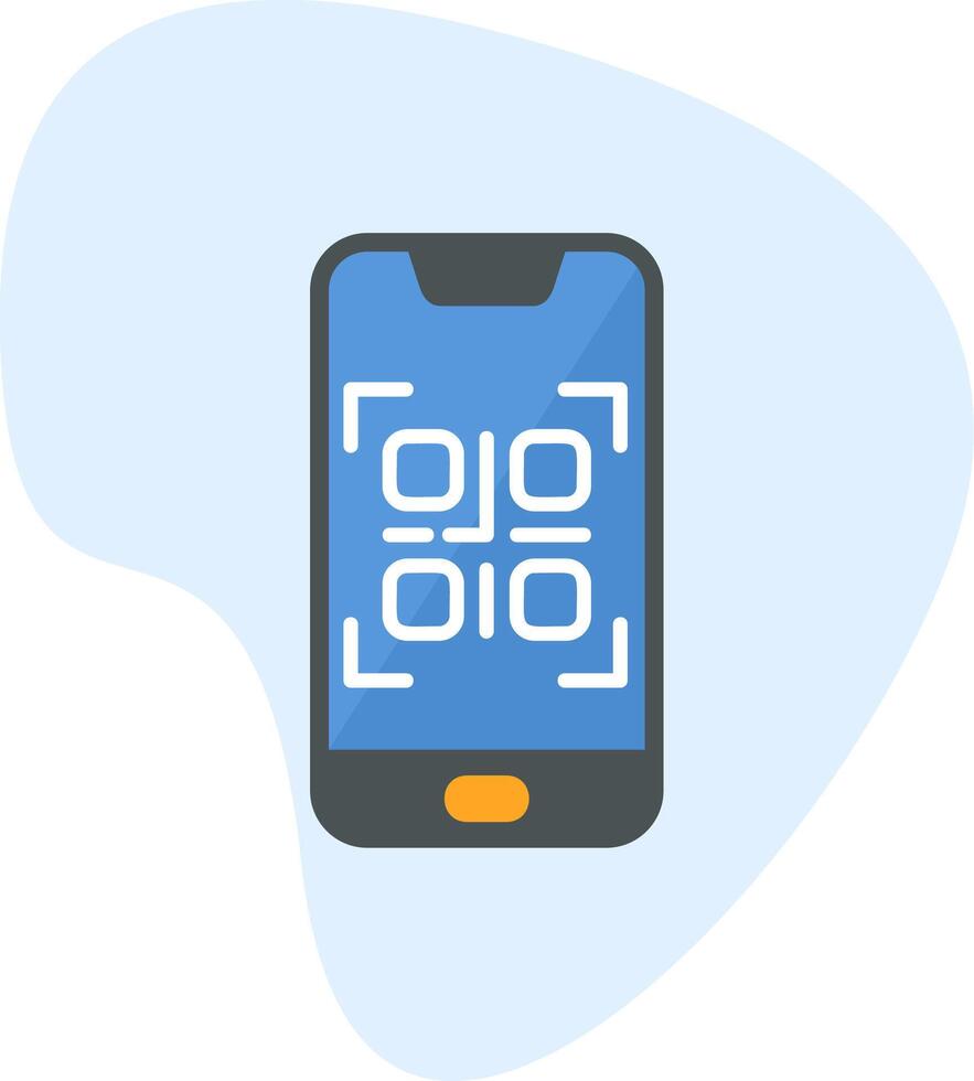 Smartphone QR Code Vecto Icon vector
