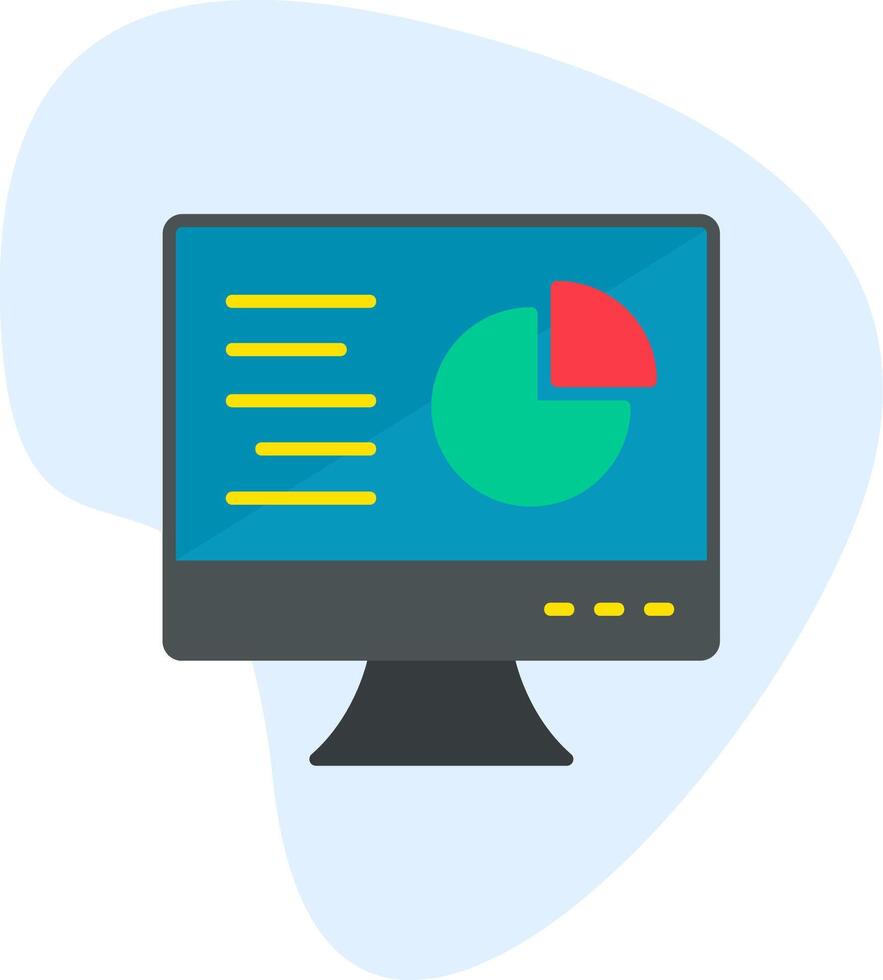 Online Pie Chart Vecto Icon vector