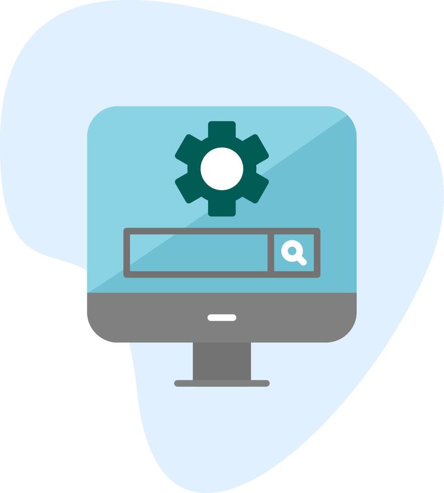 Computer Search Engine Vecto Icon vector
