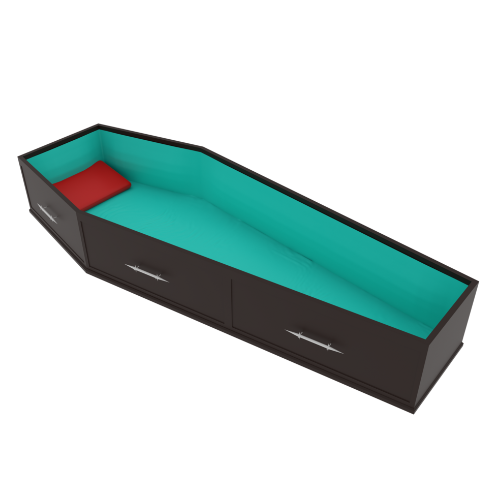 Coffin isolated on transparent png