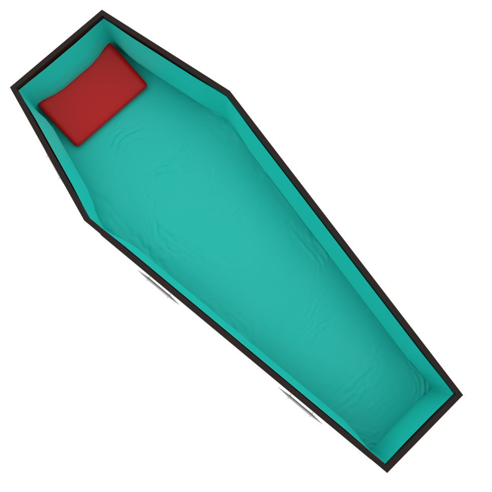Coffin isolated on transparent png
