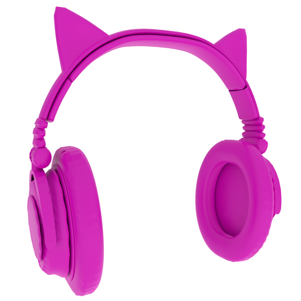 Cat ear headphone isolated on transparent png