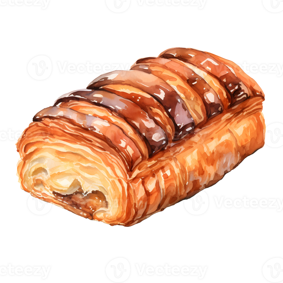 AI generated bread water color hi quality isolated png