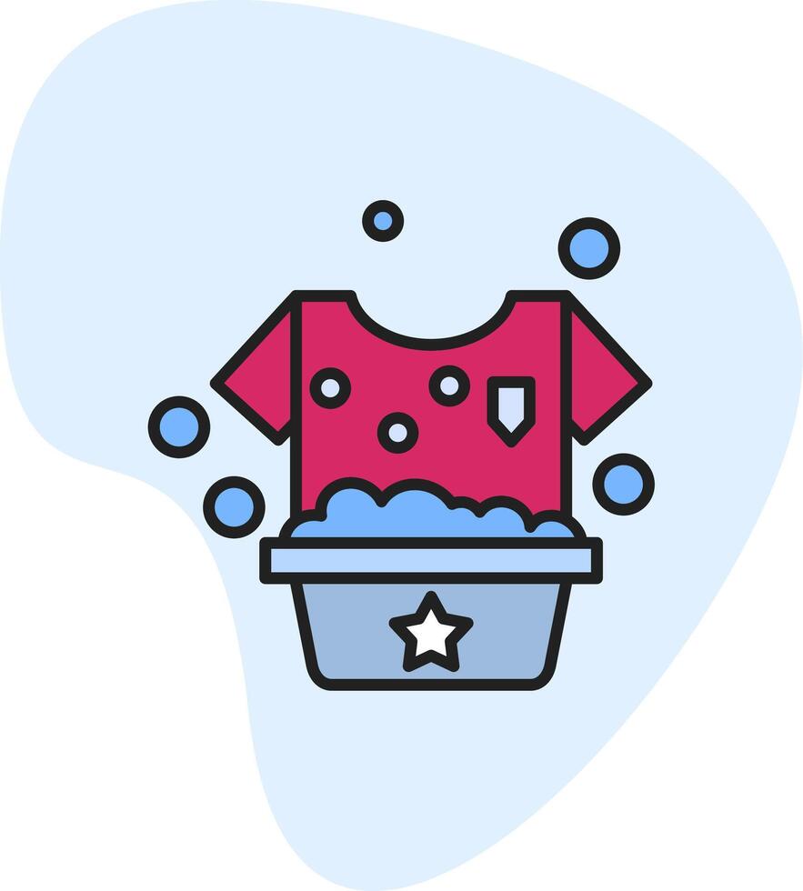 Washing Clothes Vecto Icon vector