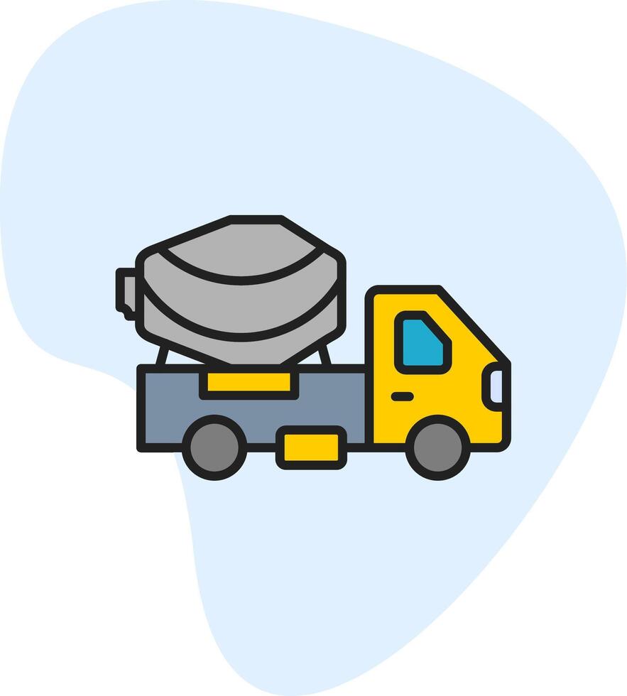 Cement Truck Vecto Icon vector