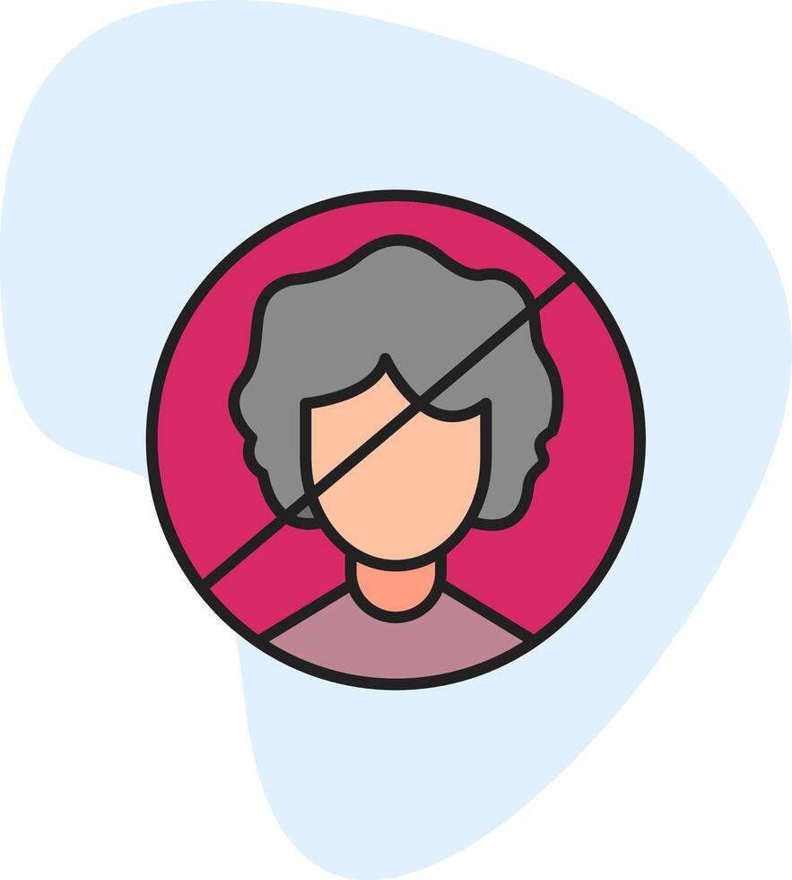 Person Not Allowed Vecto Icon vector