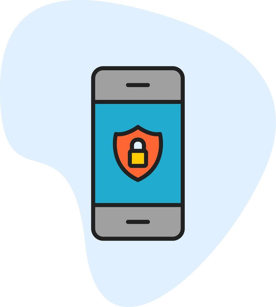 Mobile Security Vecto Icon vector