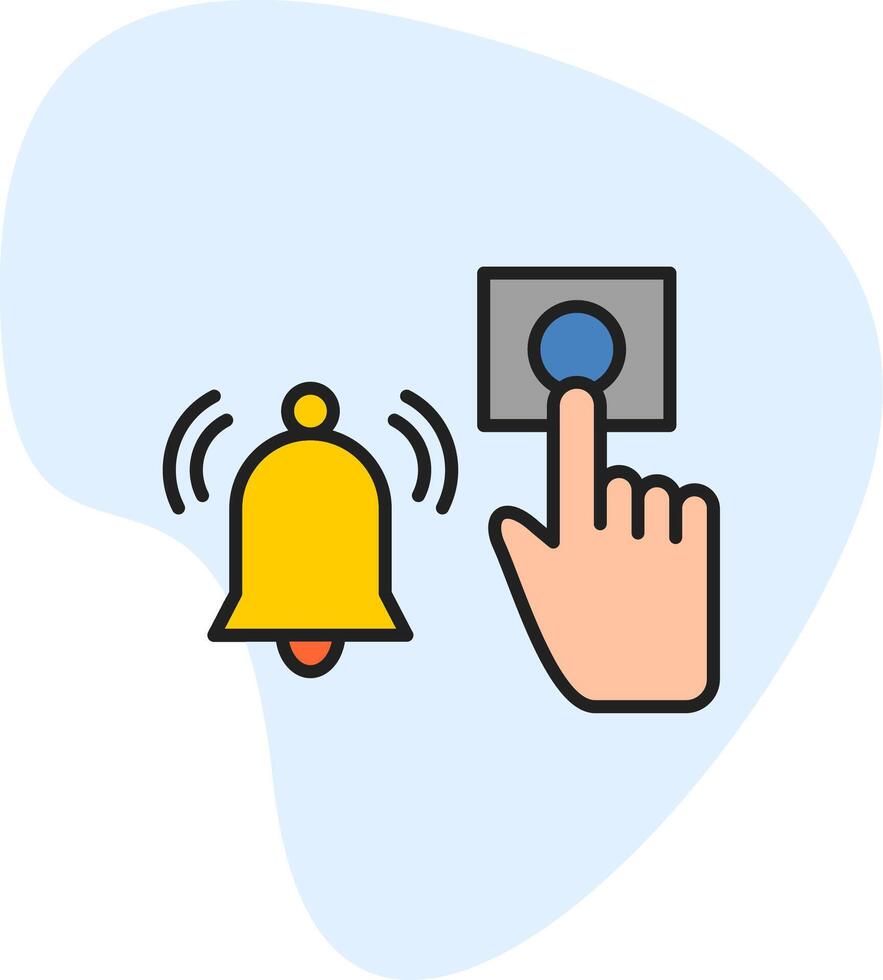 Emergency Alarm Button Vecto Icon vector