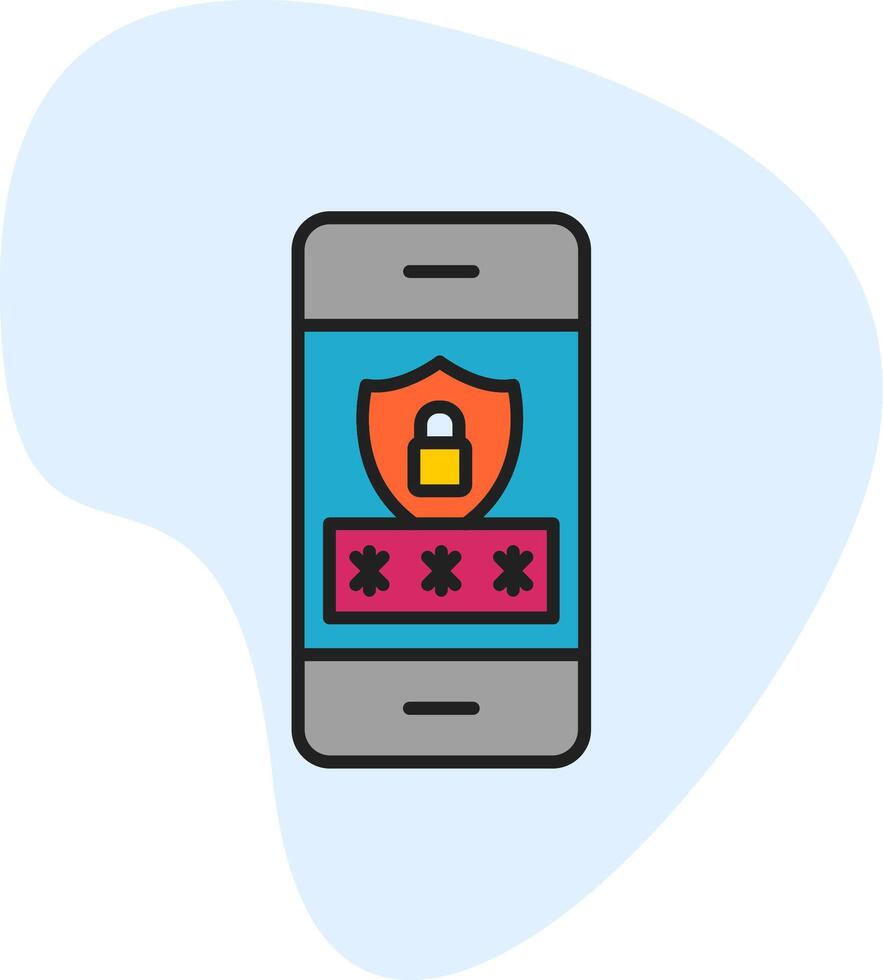 Mobile Security Vecto Icon vector
