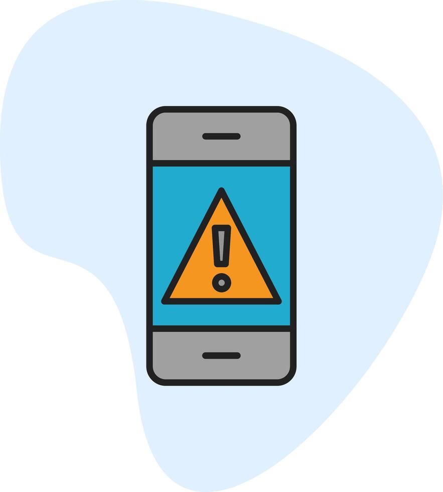 móvil alerta vecto icono vector