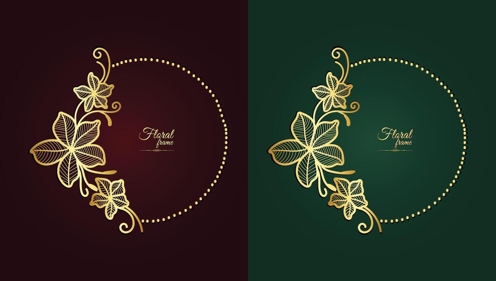 Flower Decorative Gold Frames And Borders vector