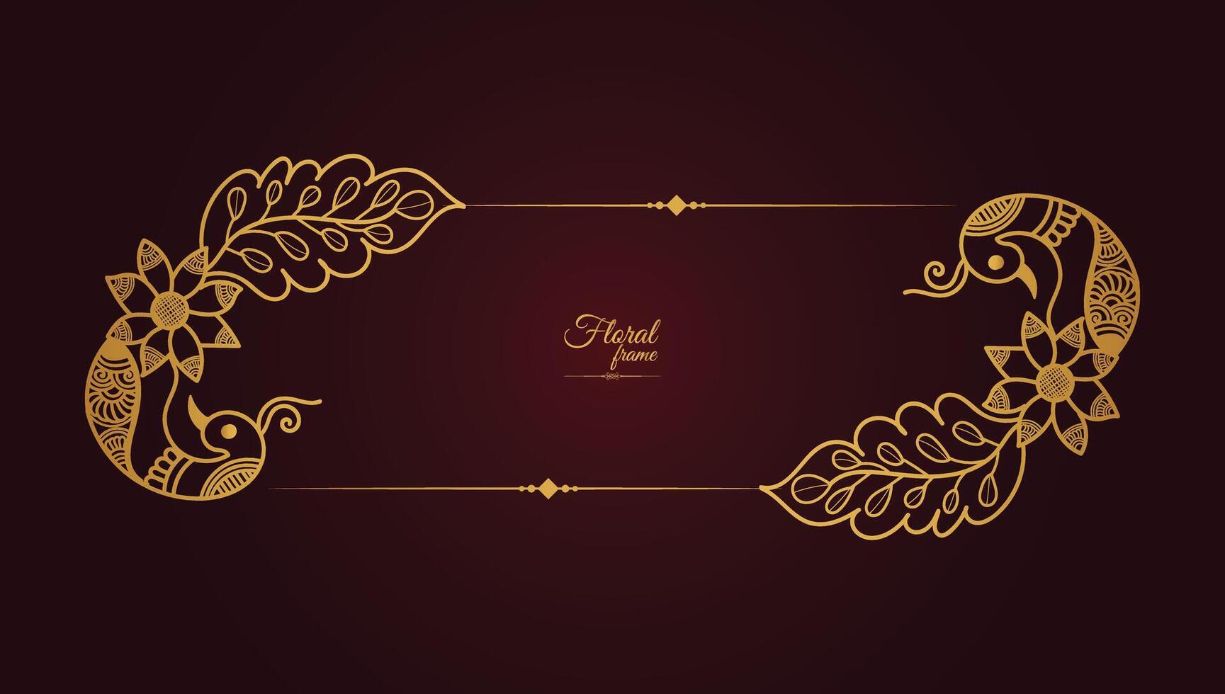 Flower Decorative Gold Frames And Borders vector