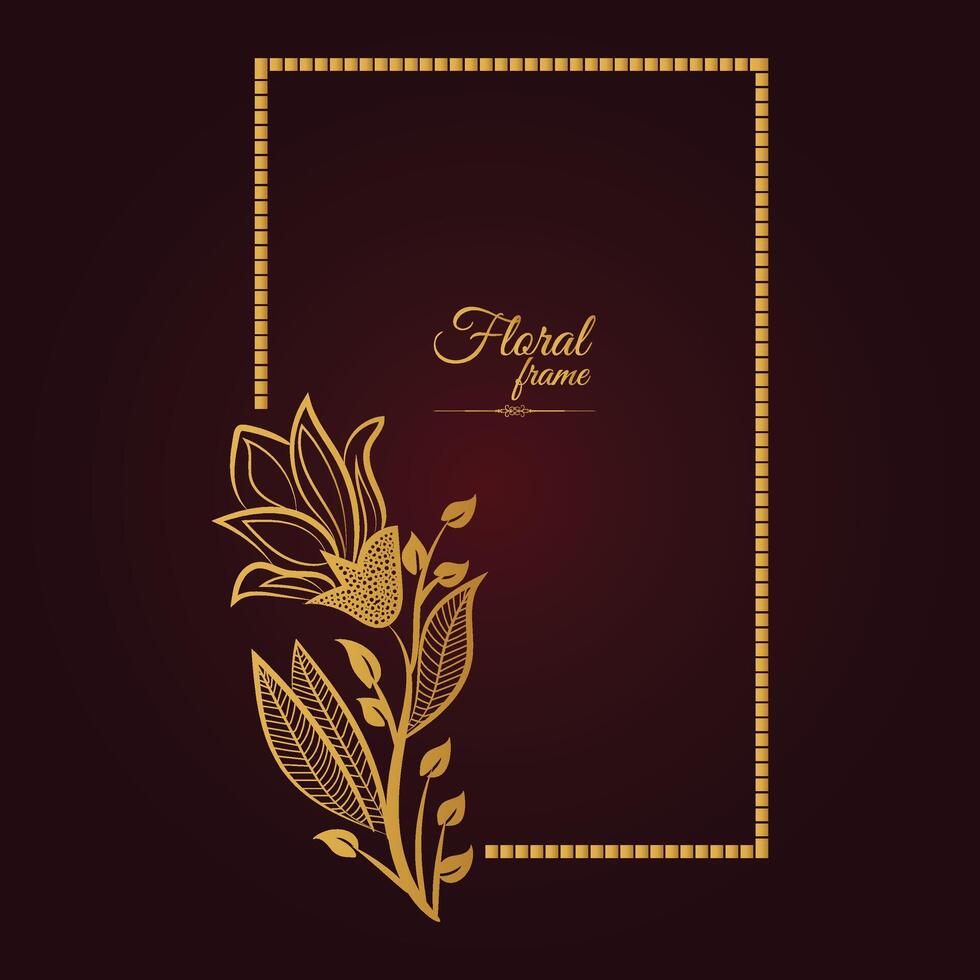 Flower Decorative Gold Frames And Borders vector