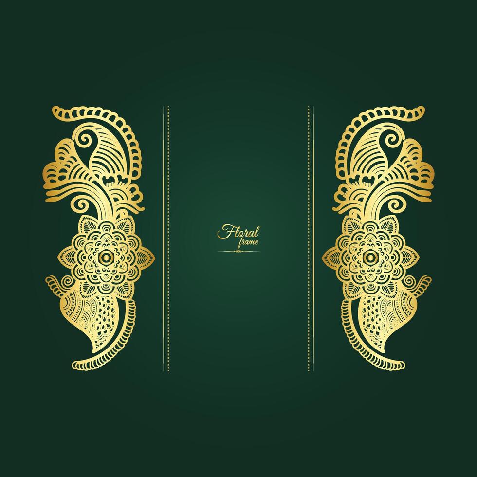 Flower Decorative Gold Frames And Borders vector