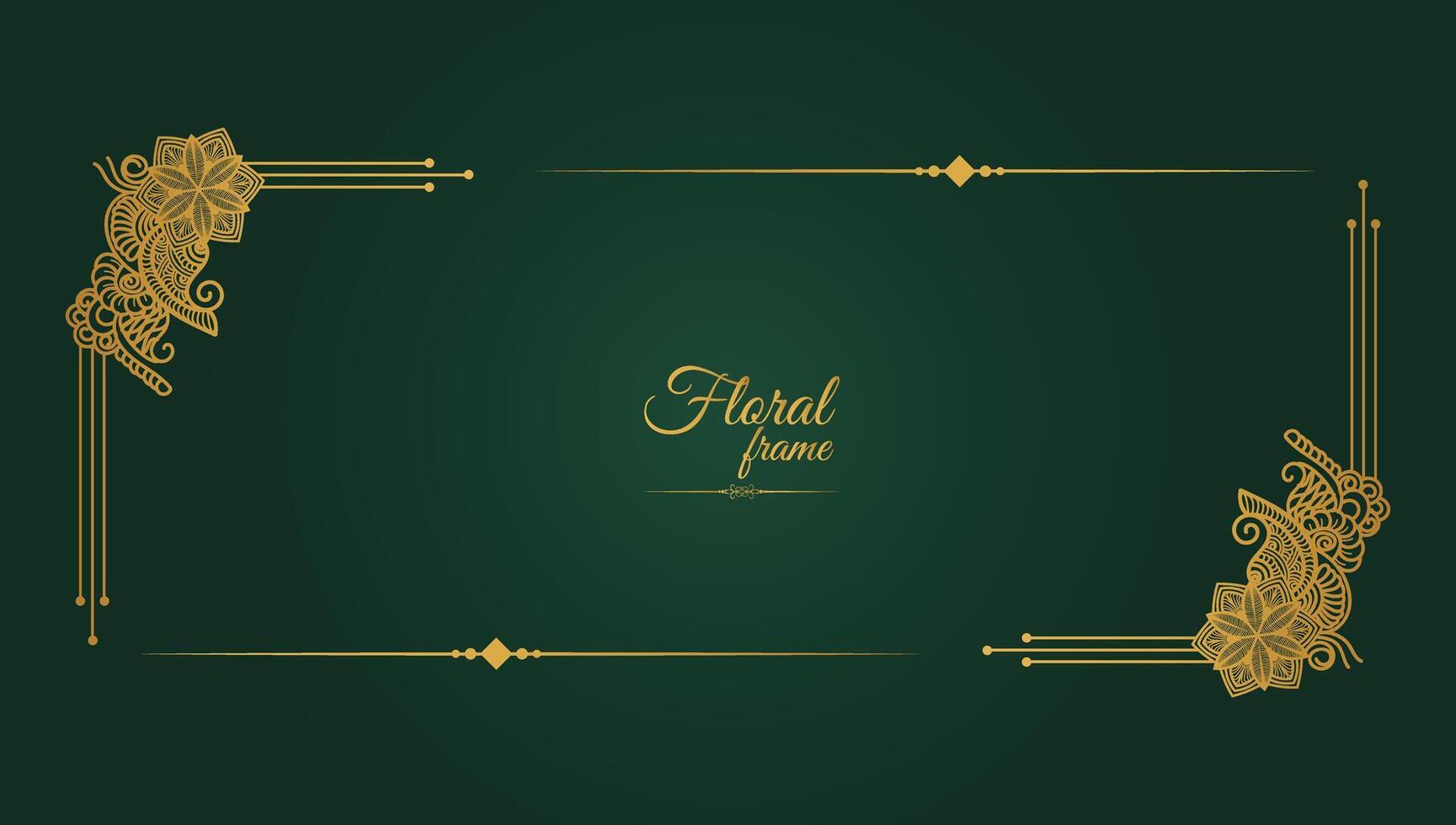 Flower Decorative Gold Frames And Borders vector