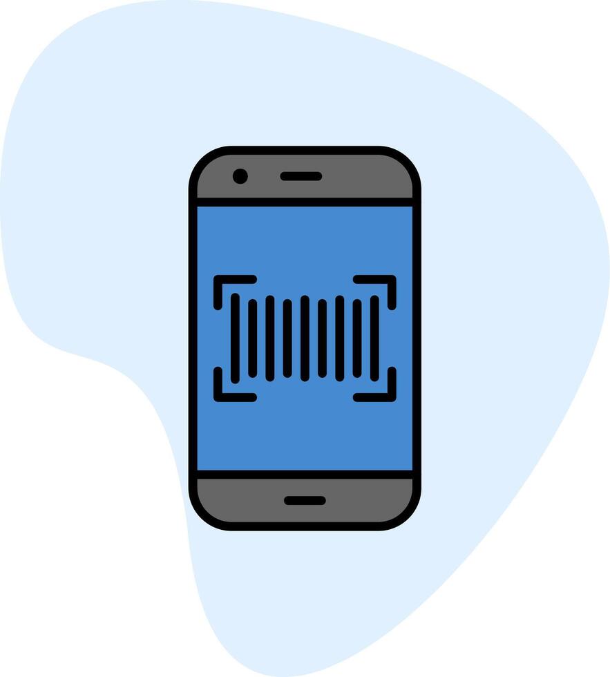 Phone Scanning Vecto Icon vector