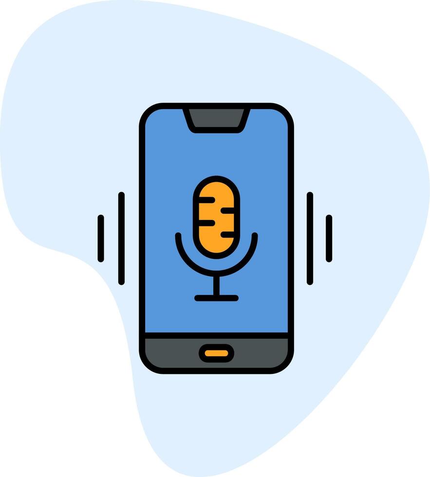 Mobile Voice Assistant Vecto Icon vector