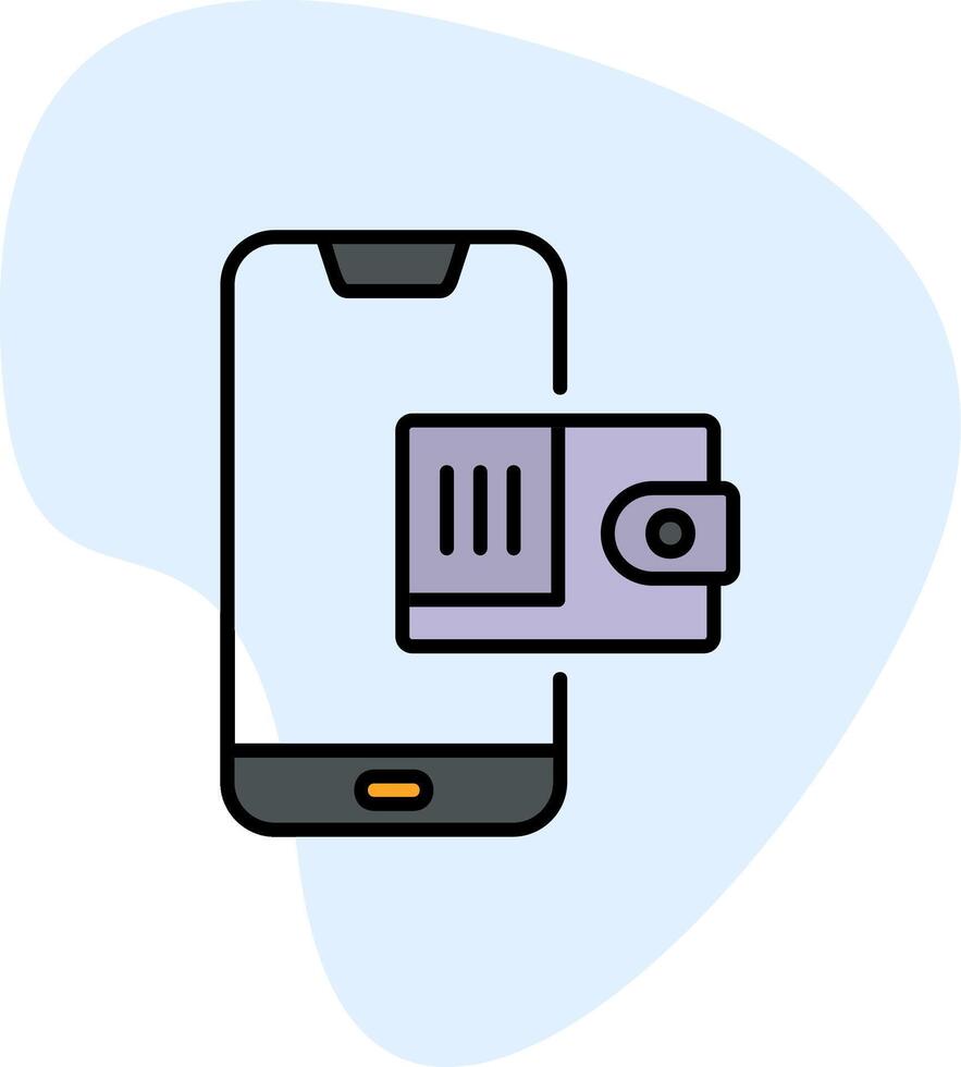 Mobile Wallet Vecto Icon vector