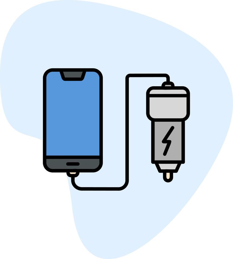 Car phone charging Vecto Icon vector