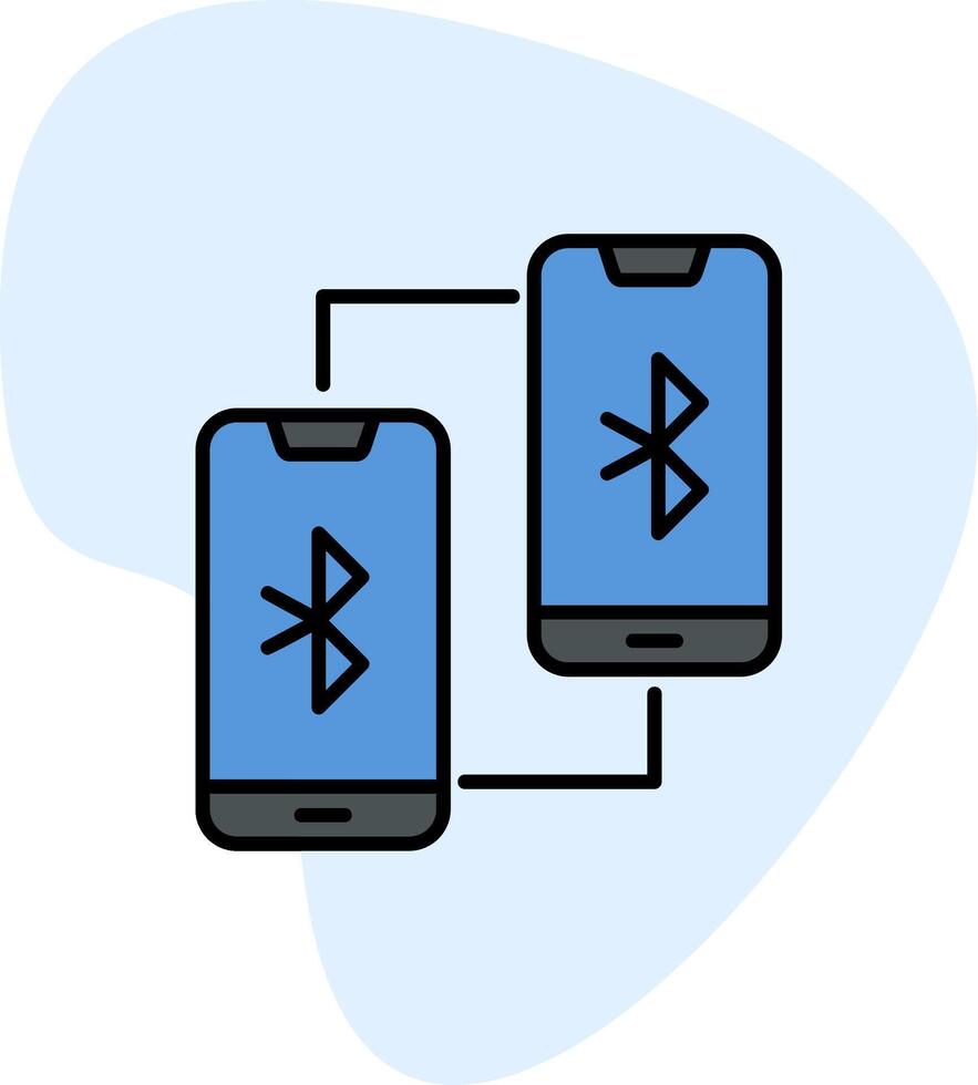 Phone Bluetooth Connected Vecto Icon vector