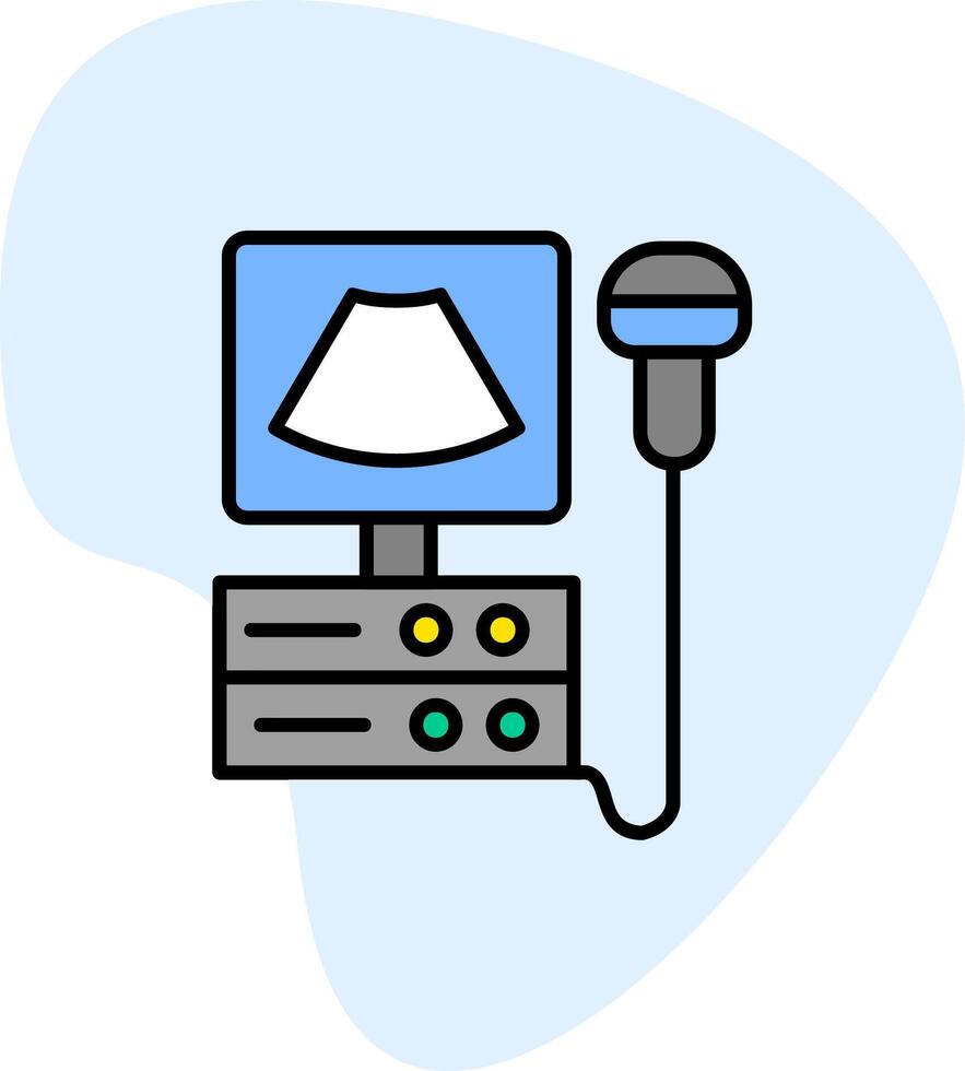 Ultrasound Machine Vecto Icon vector