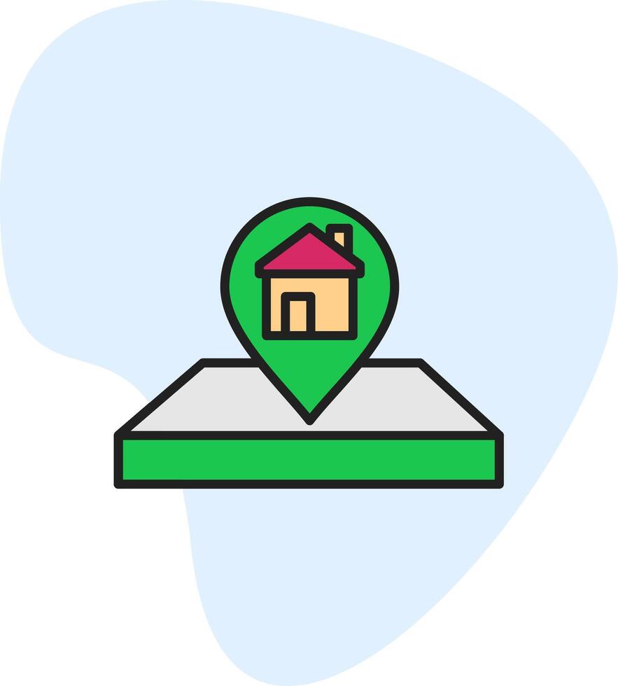 House Location Pin Vecto Icon vector