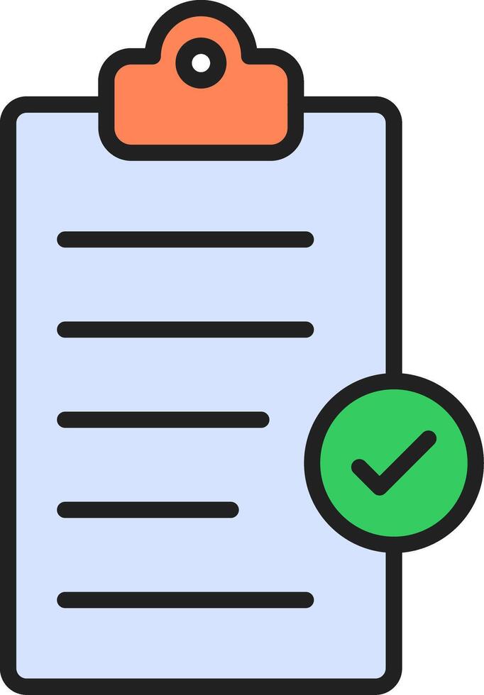 Clipboard Completed Vecto Icon vector