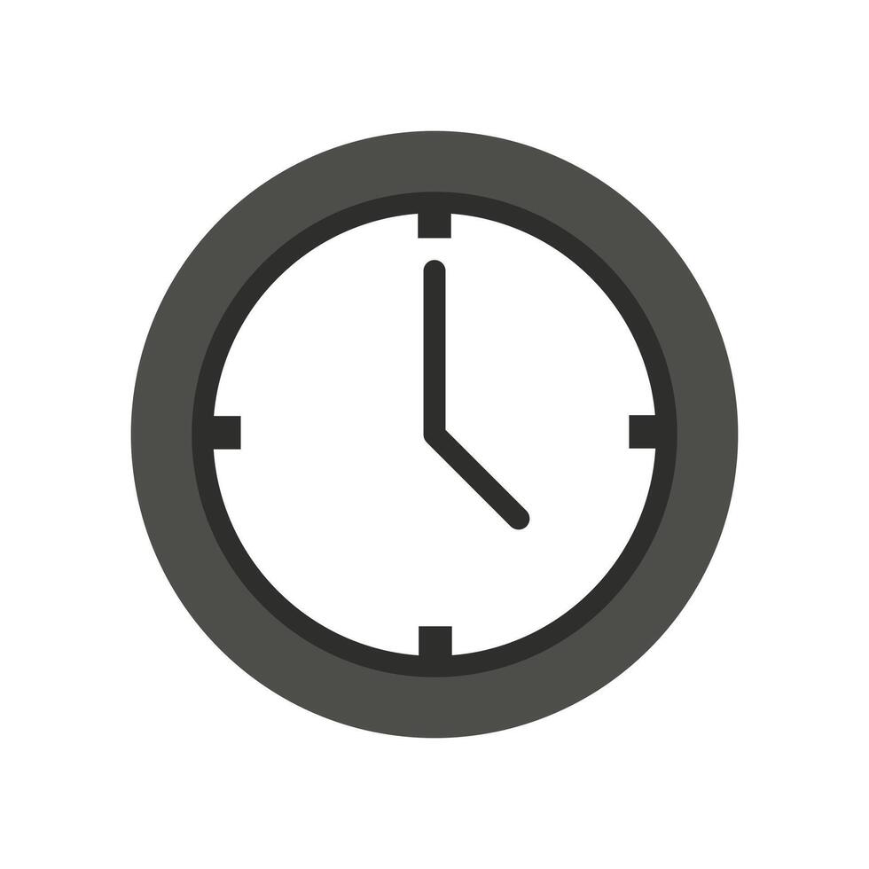 vector reloj y hora plano vector ilustración