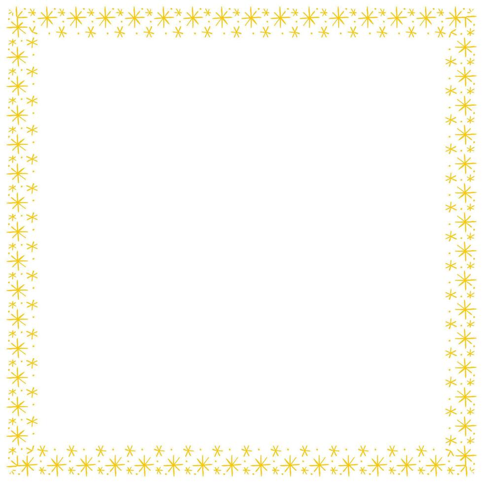 Vector border frame with star on white background