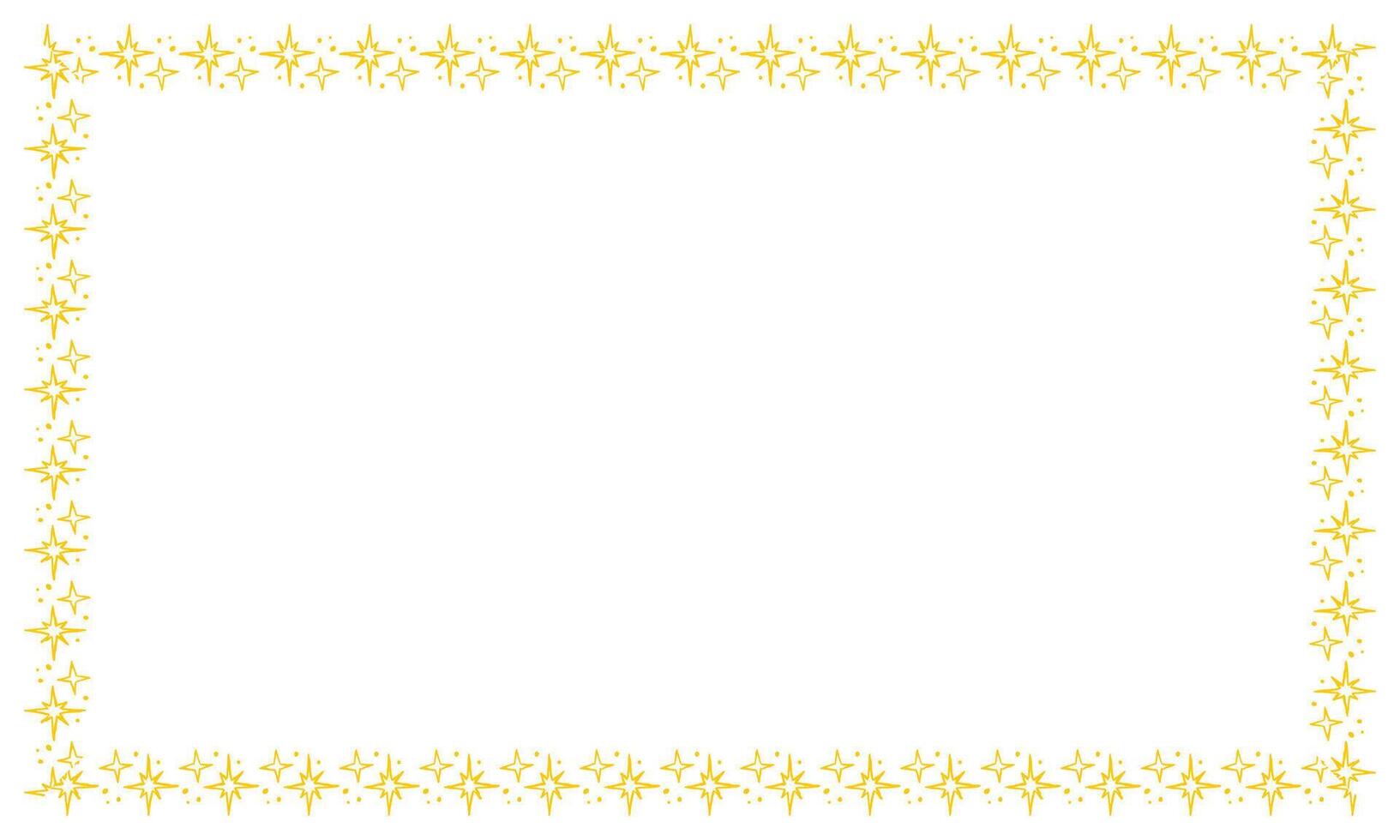 Vector border frame with star on white background