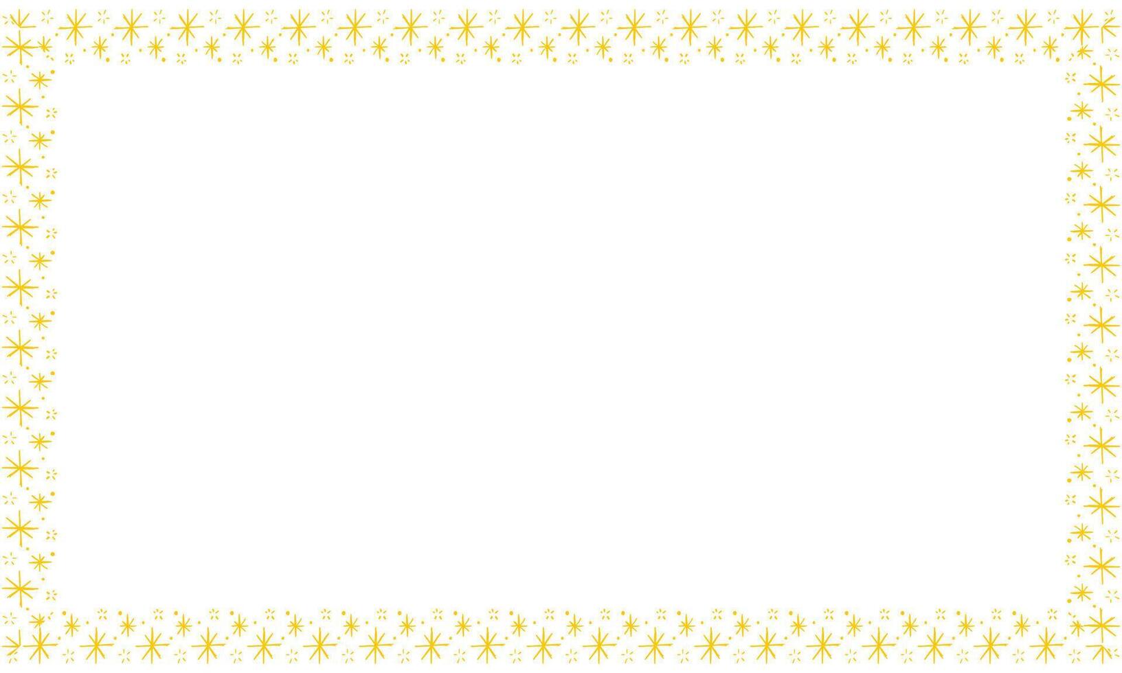 Vector border frame with star on white background