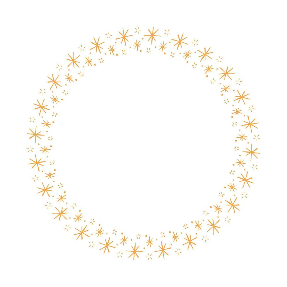 Vector stars frame. round border frames with star