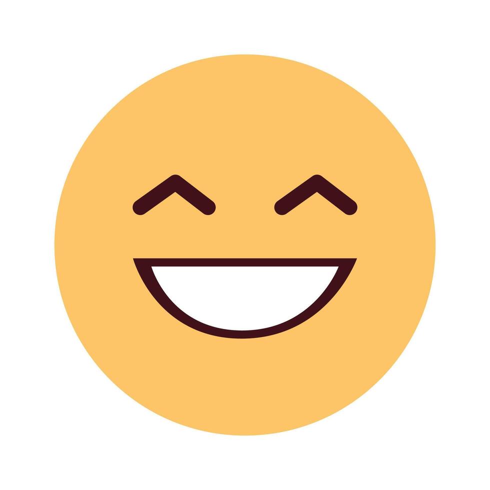 Vector flat emoticon reaction on white background