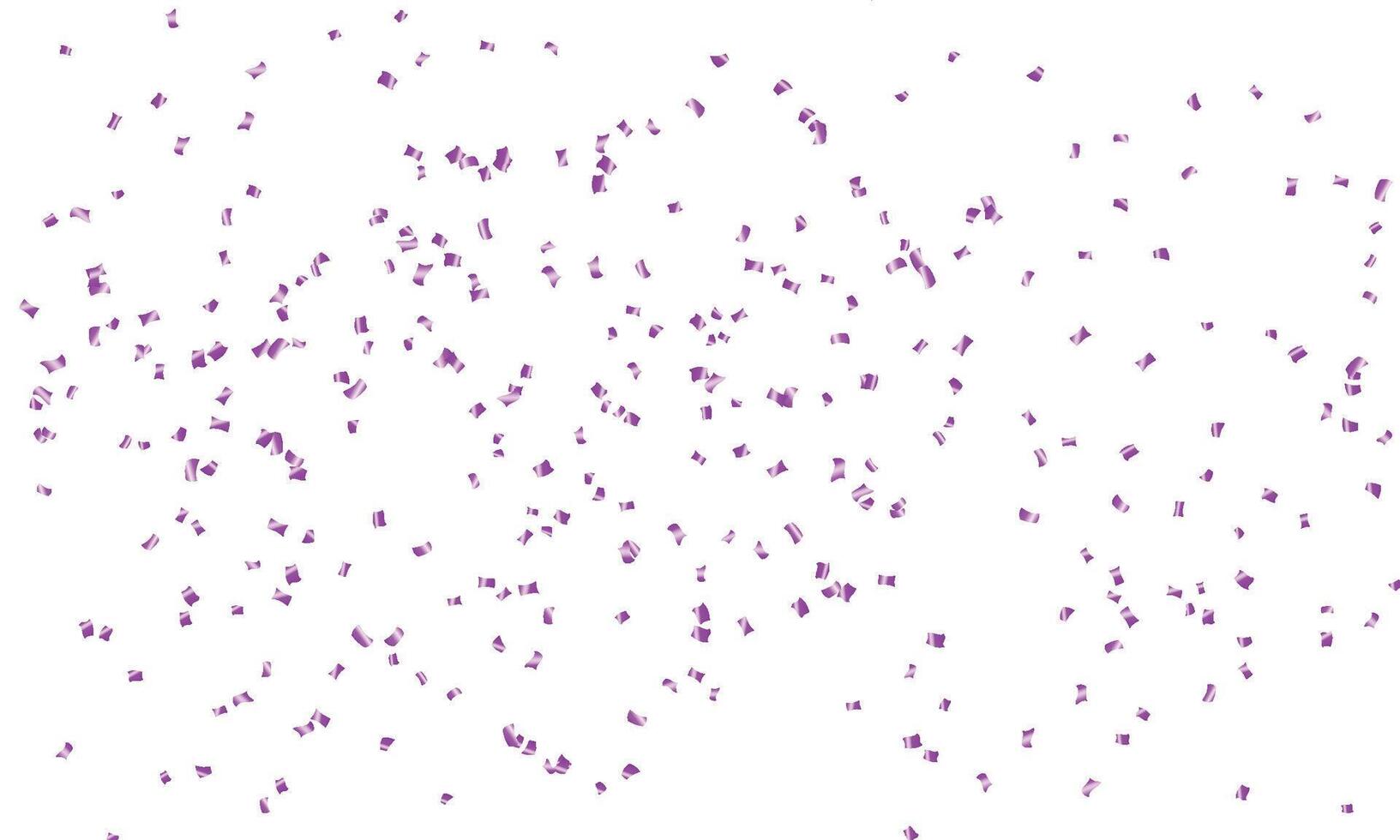 Vector purple confetti isolation on white background