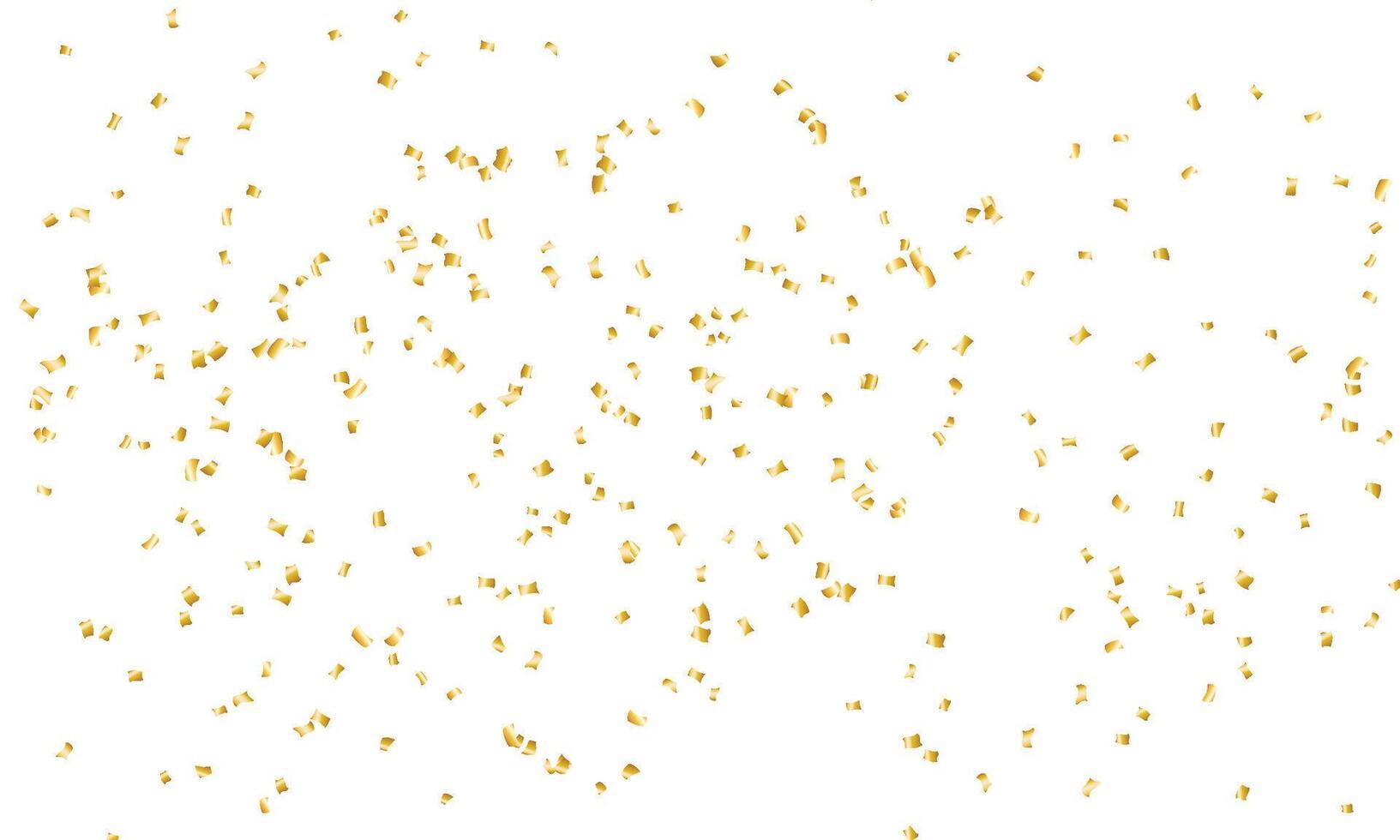 Vector golden confetti isolation on white background