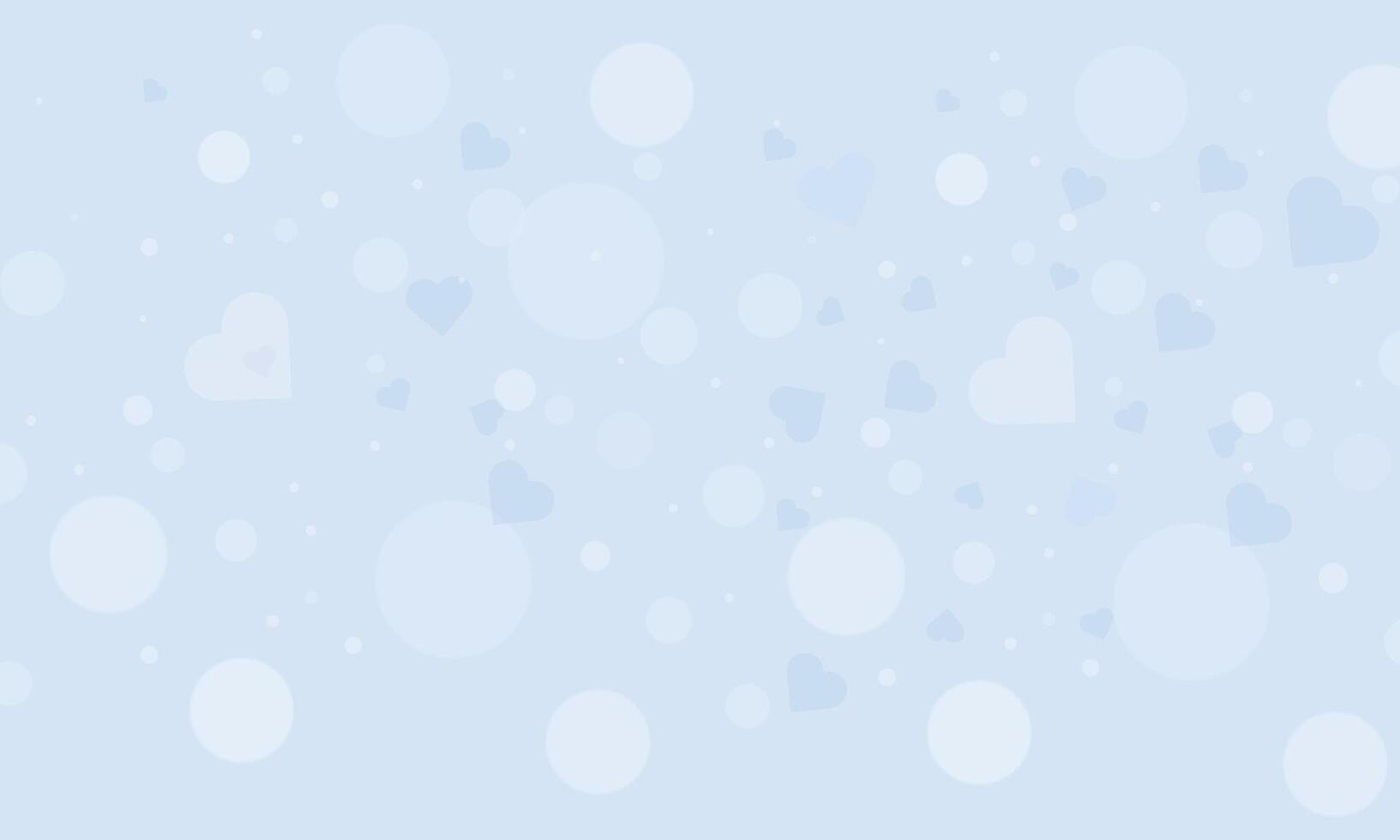 Valentine blue heart bokeh background vector