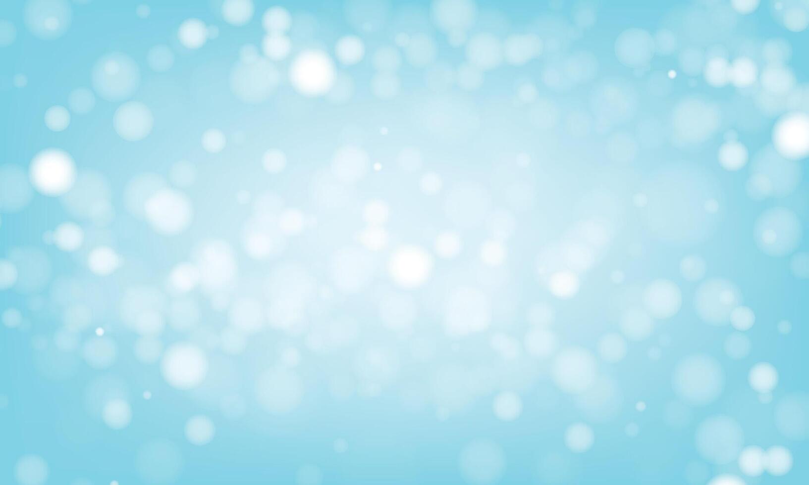 Vector blue background with glowing sparkle bokeh