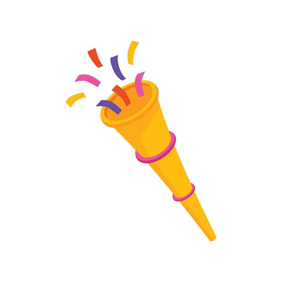 vector party popper on white background